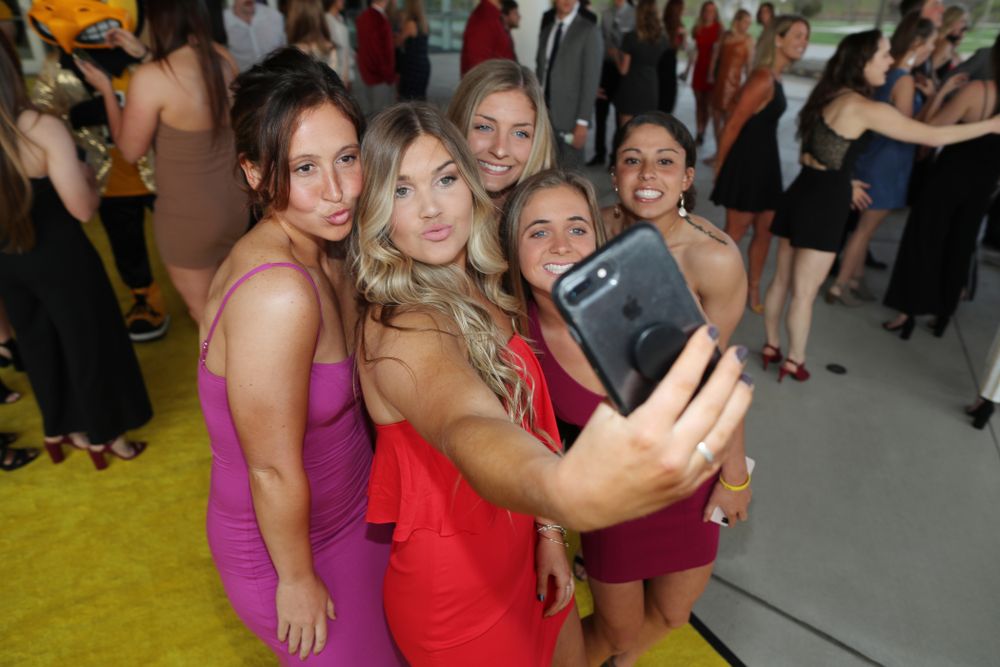 The 2019 Golden Herkys yellow carpet Tuesday, April 23, 2019 at Hancher Auditorium. (Brian Ray/hawkeyesports.com)