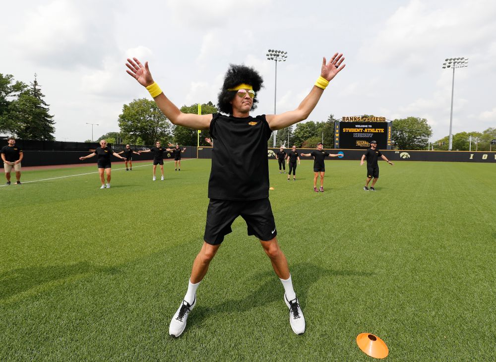Head volleyball coach Bond Shymansky during the Iowa Student Athlete Kickoff Kickball game Sunday, August 19, 2018 at Duane Banks Field. (Brian Ray/hawkeyesports.com)