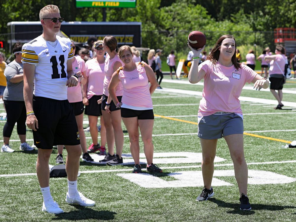 The Ladies Football Academy at the Hansen Football Performance Center in Iowa City on Saturday, Jun 8, 2019. (Stephen Mally/hawkeyesports.com)