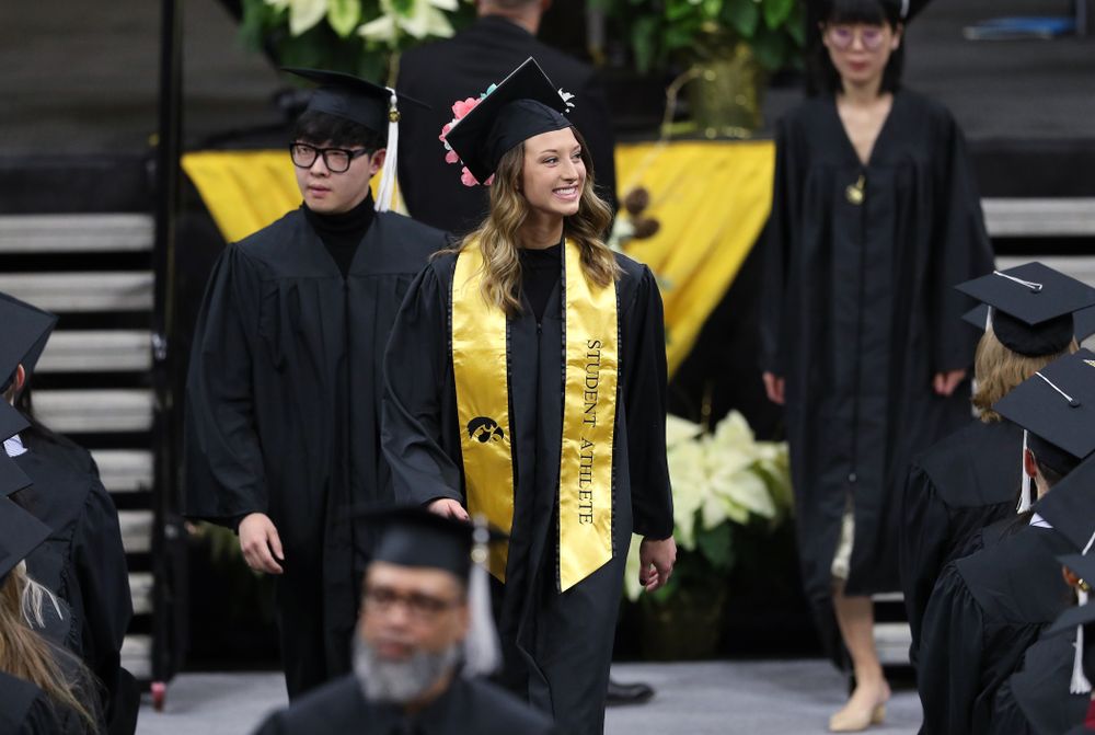 Iowa Volleyball's Kasey Reuter during the Fall Commencement Ceremony Saturday, December 15, 2018 at Carver-Hawkeye Arena. (Brian Ray/hawkeyesports.com)