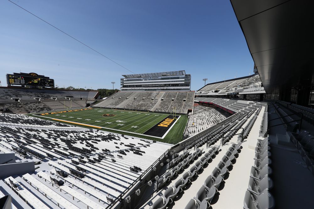 The view from the club level in the new north end zone of Kinnick Stadium Friday, August 9, 2019. (Brian Ray/hawkeyesports.com)