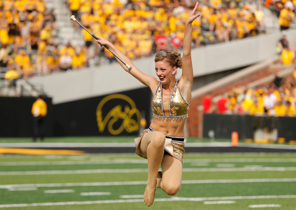 Hawkeye Marching Band Golden Girl ?Kylene Spanbauer against the Northern Illinois Huskies Saturday, September 1, 2018 at Kinnick Stadium. (Brian Ray/hawkeyesports.com)