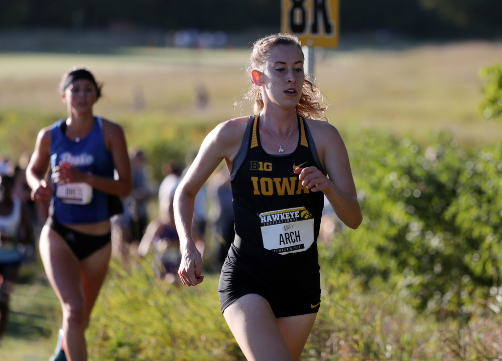 IowaÕs Mary Arch runs in the 2019 Hawkeye Invitational Friday, September 6, 2019 at the Ashton Cross Country Course. (Brian Ray/hawkeyesports.com)