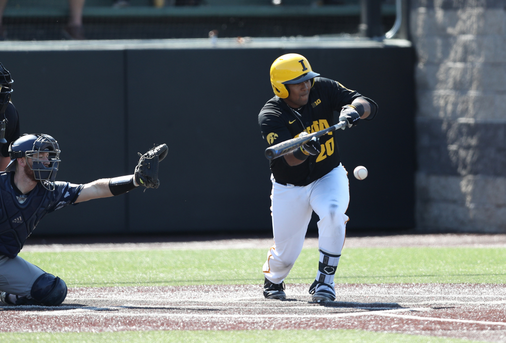 Iowa Hawkeyes Izaya Fullard (20) during game two against UC Irvine Saturday, May 4, 2019 at Duane Banks Field. (Brian Ray/hawkeyesports.com)