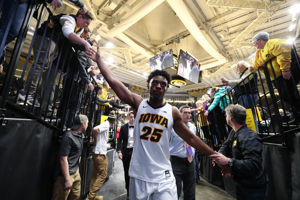 Iowa Hawkeyes forward Tyler Cook (25) against the Northwestern Wildcats Sunday, February 10, 2019 at Carver-Hawkeye Arena. (Brian Ray/hawkeyesports.com)