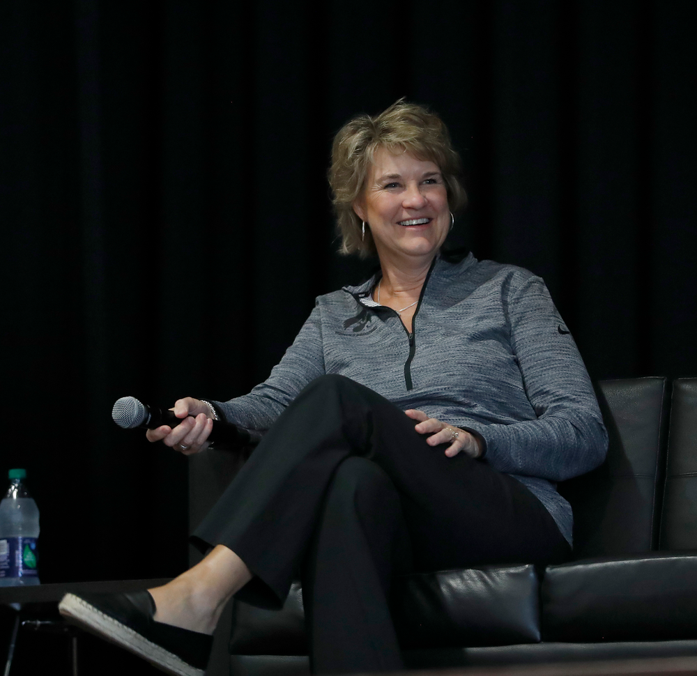Lisa Bluder -- Hawkeye Fan Event at the Quad-Cities Waterfront Convention Center in Bettendorf, Iowa, on May 15, 2019.