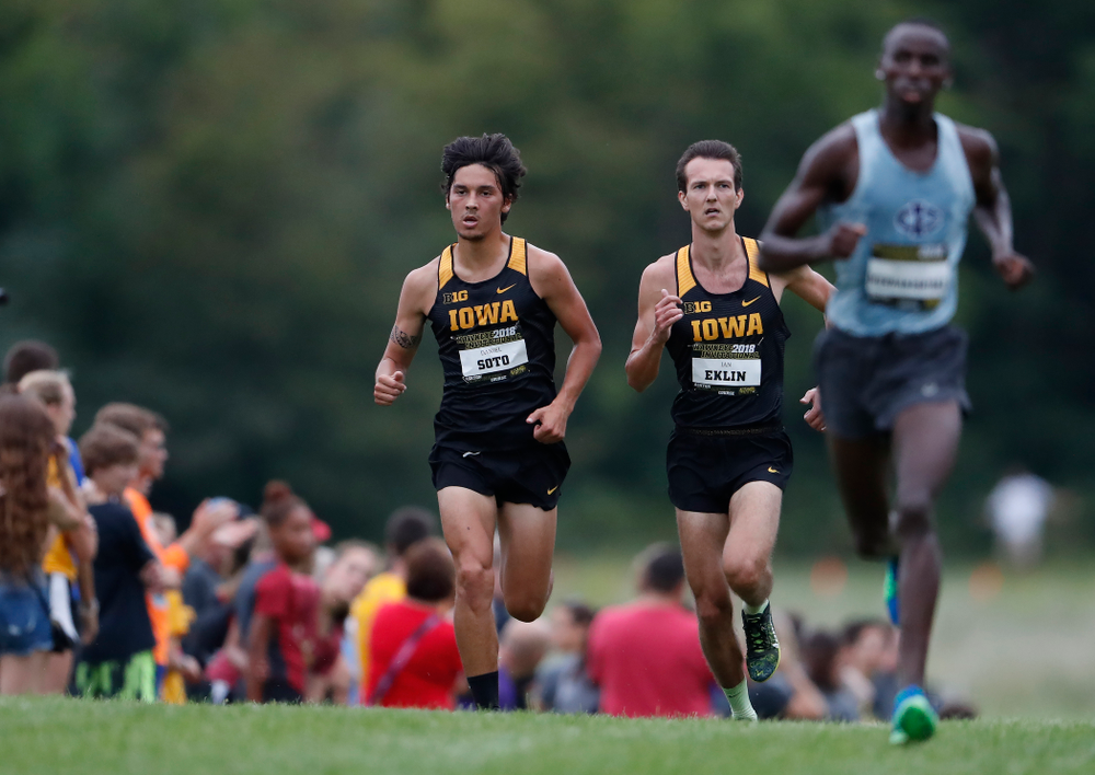 Daniel Soto and Ian Eklin during the Hawkeye Invitational Friday, August 31, 2018 at the Ashton Cross Country Course. (Brian Ray/hawkeyesports.com)