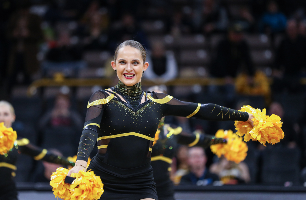 The Iowa Dance Team performs at halftime of the Iowa Hawkeyes game against North Florida Thursday, November 21, 2019 at Carver-Hawkeye Arena. (Brian Ray/hawkeyesports.com)