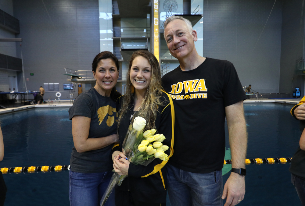 Devin Jacobs is introduced during senior day before a double dual against Wisconsin and Northwestern Saturday, January 19, 2019 at the Campus Recreation and Wellness Center. (Brian Ray/hawkeyesports.com)