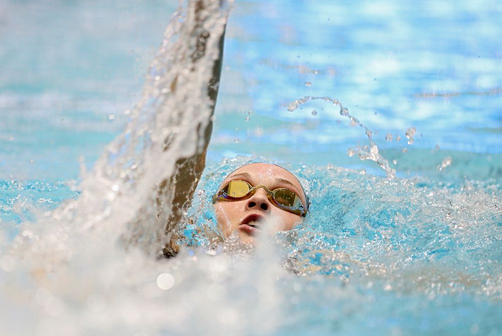 Iowa’s Grace Reeder swims the women’s 400 yard individual medley C final event during the 2020 Women’s Big Ten Swimming and Diving Championships at the Campus Recreation and Wellness Center in Iowa City on Friday, February 21, 2020. (Stephen Mally/hawkeyesports.com)