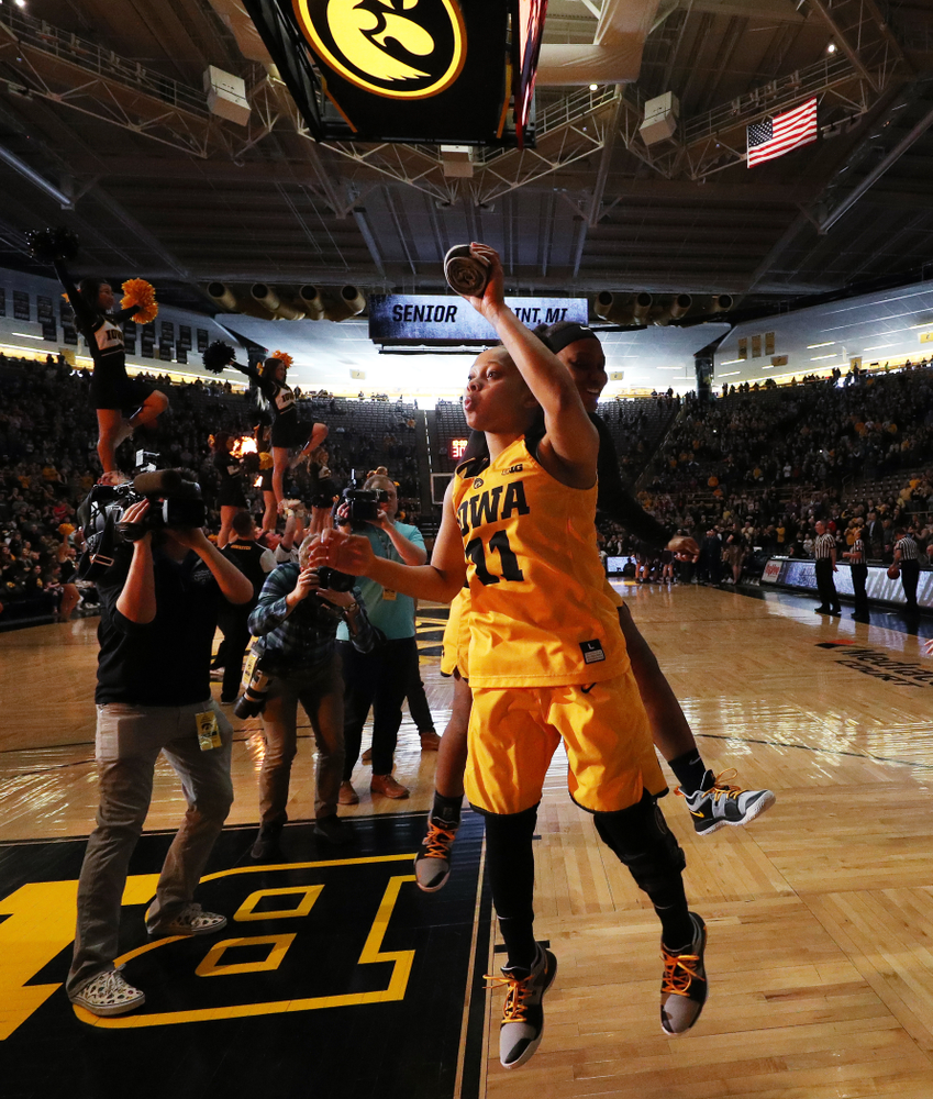 Iowa Hawkeyes guard Tania Davis (11) against the Northwestern Wildcats Sunday, March 3, 2019 at Carver-Hawkeye Arena. (Brian Ray/hawkeyesports.com)