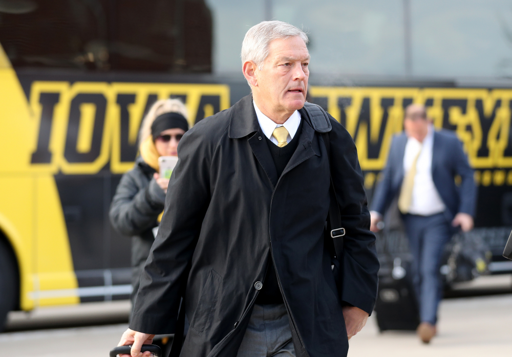 Iowa Hawkeyes head coach Kirk Ferentz against the Illinois Fighting Illini Saturday, November 23, 2019 at Kinnick Stadium. (Brian Ray/hawkeyesports.com)