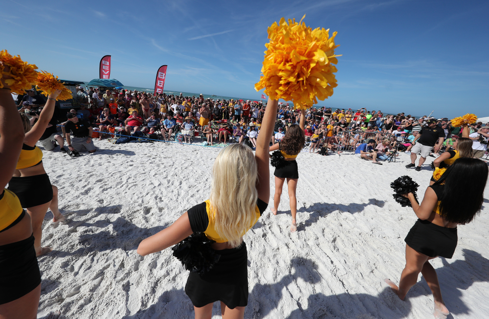 The Iowa Dance Team during the Outback Bowl Beach Day Sunday, December 30, 2018 at Clearwater Beach. (Brian Ray/hawkeyesports.com)
