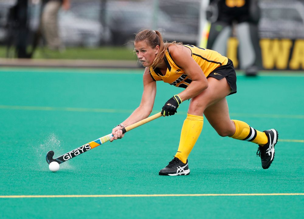 Iowa Hawkeyes Sophie Sunderland (20) against Ball State Sunday, September 2, 2018 at Grant Field. (Brian Ray/hawkeyesports.com)