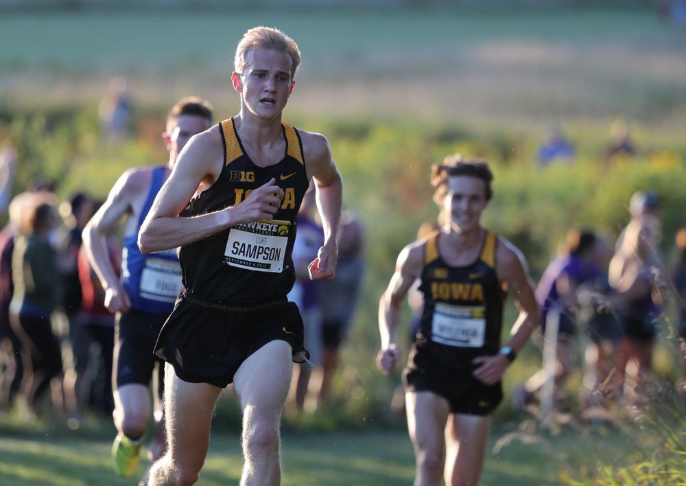IowaÕs Luke Sampson runs in the 2019 Hawkeye Invitational Friday, September 6, 2019 at the Ashton Cross Country Course. (Brian Ray/hawkeyesports.com)