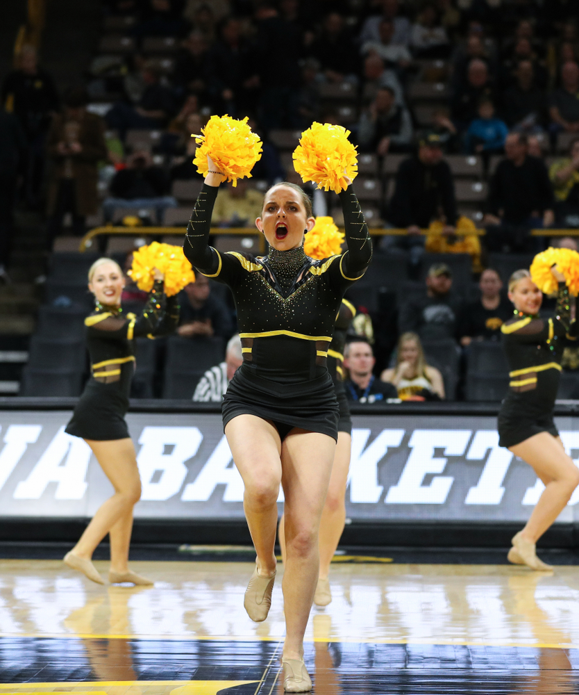 The Iowa Dance Team performs at halftime of the Iowa Hawkeyes game against North Florida Thursday, November 21, 2019 at Carver-Hawkeye Arena. (Brian Ray/hawkeyesports.com)
