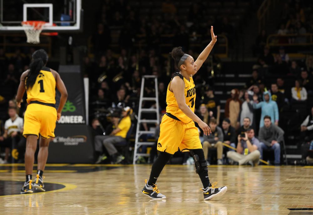 Iowa Hawkeyes guard Tania Davis (11) against the Northwestern Wildcats Sunday, March 3, 2019 at Carver-Hawkeye Arena. (Brian Ray/hawkeyesports.com)