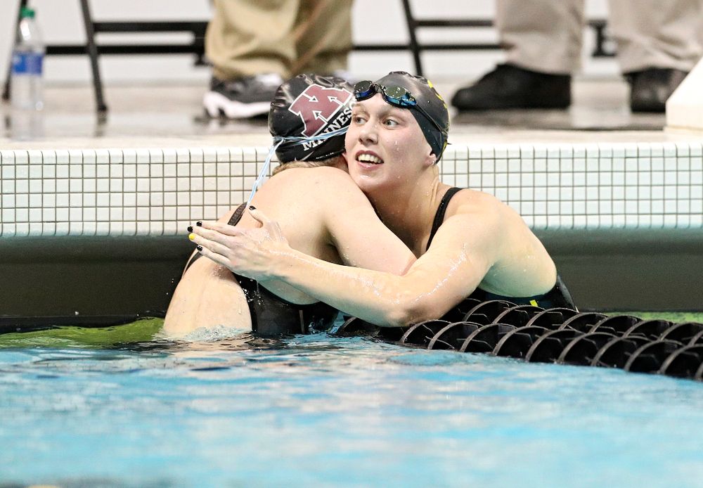 Iowa’s Allyssa Fluit swims the women’s 500 yard freestyle consolation finals event during the 2020 Women’s Big Ten Swimming and Diving Championships at the Campus Recreation and Wellness Center in Iowa City on Thursday, February 20, 2020. (Stephen Mally/hawkeyesports.com)
