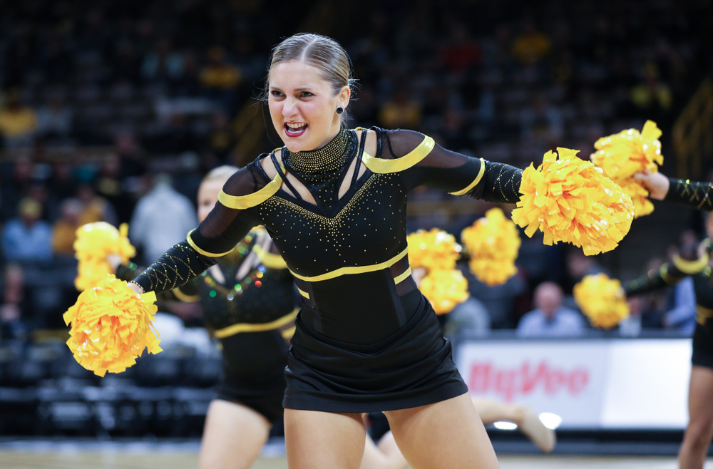 The Iowa Dance Team performs at halftime of the Iowa Hawkeyes game against North Florida Thursday, November 21, 2019 at Carver-Hawkeye Arena. (Brian Ray/hawkeyesports.com)