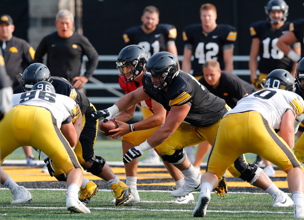 Iowa Hawkeyes quarterback Nathan Stanley (4) during camp practice No. 16 Tuesday, August 21, 2018 at the Hansen Football Performance Center. (Brian Ray/hawkeyesports.com)