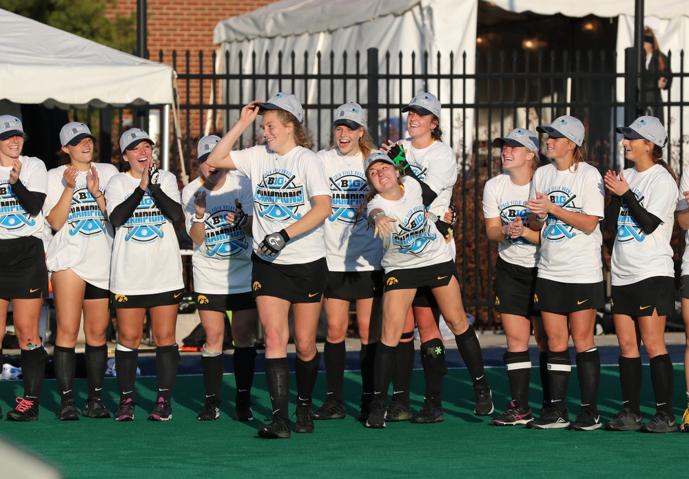 Iowa Hawkeyes Lokke Stribos (14) is named to the all tournament team following their victory over Penn State in the 2019 Big Ten Field Hockey Tournament Championship Game Sunday, November 10, 2019 in State College. (Brian Ray/hawkeyesports.com)