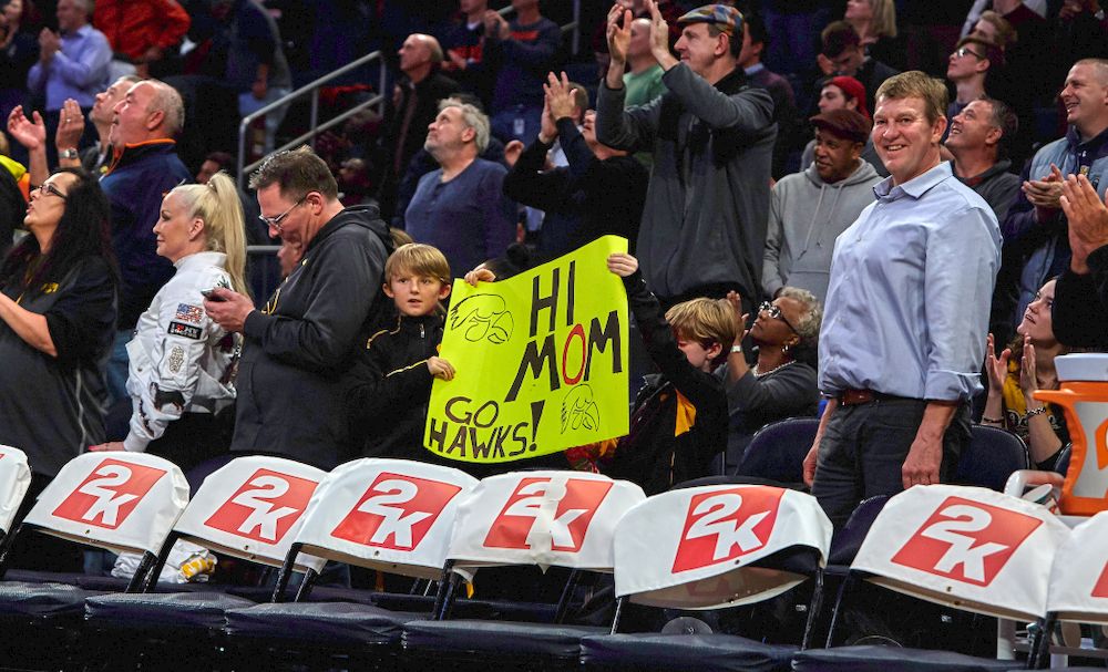 The Iowa Hawkeyes against UConn in the Championship game of the 2K Empire Classic Friday, November 16, 2018 at Madison Square Garden in New York City. (Duncan H.Williams/Freelance)