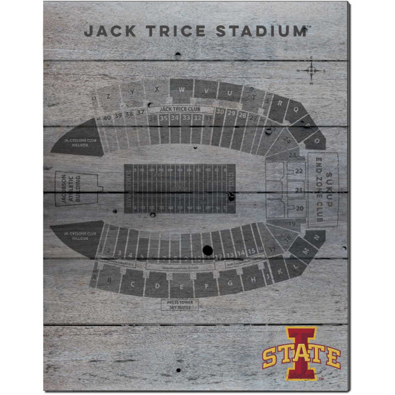 Iowa State Cyclones Pallet Pride Stadium Wall Art (16x21 ...
