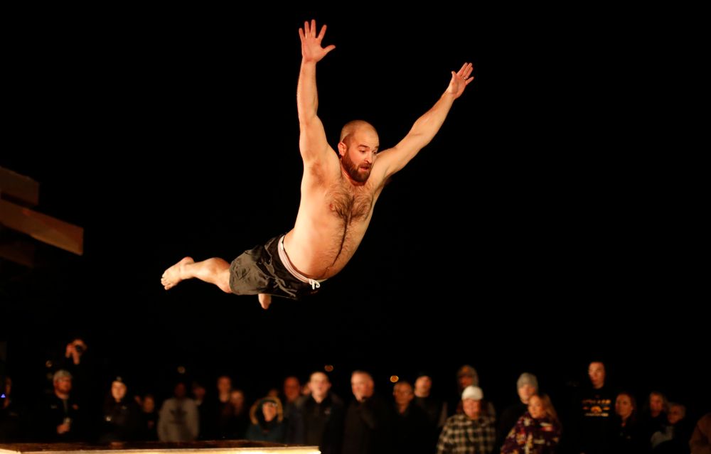 The Hawkeye Wrestling Club Arctic Plunge Saturday, January 27, 2018 at Brown Dear Golf Course in Coralville. (Brian Ray/hawkeyesports.com)