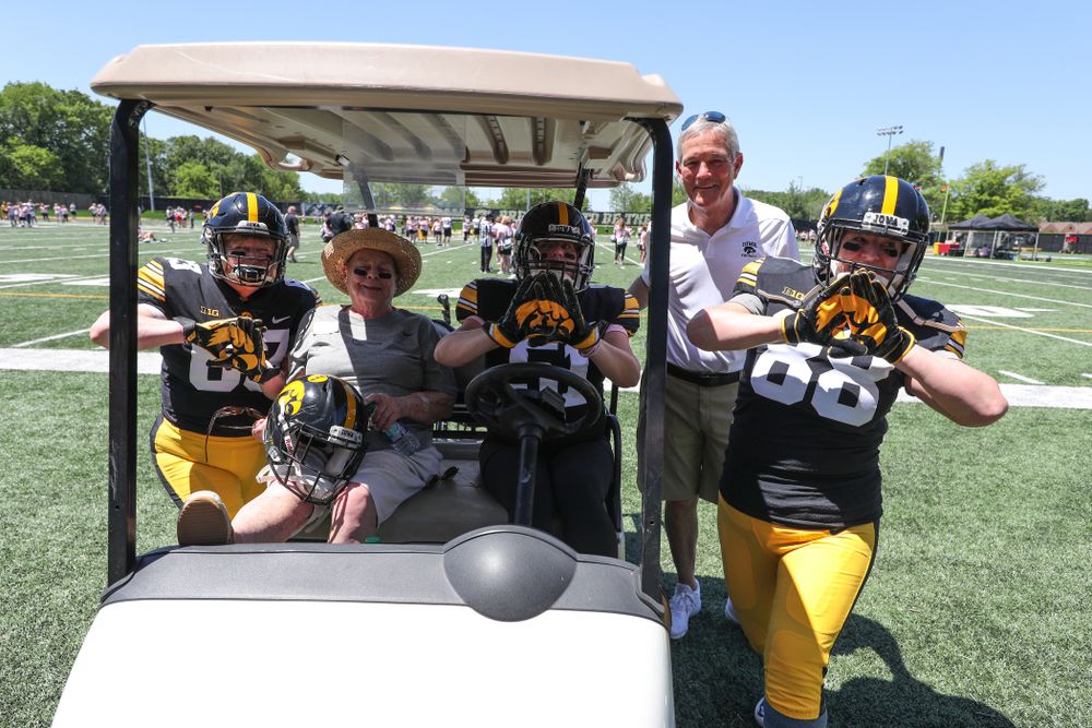 Iowa Hawkeyes head coach Kirk Ferentz during the 2019 Iowa Ladies Football Academy Saturday, June 8, 2019 at the Hansen Football Performance Center. (Brian Ray/hawkeyesports.com)