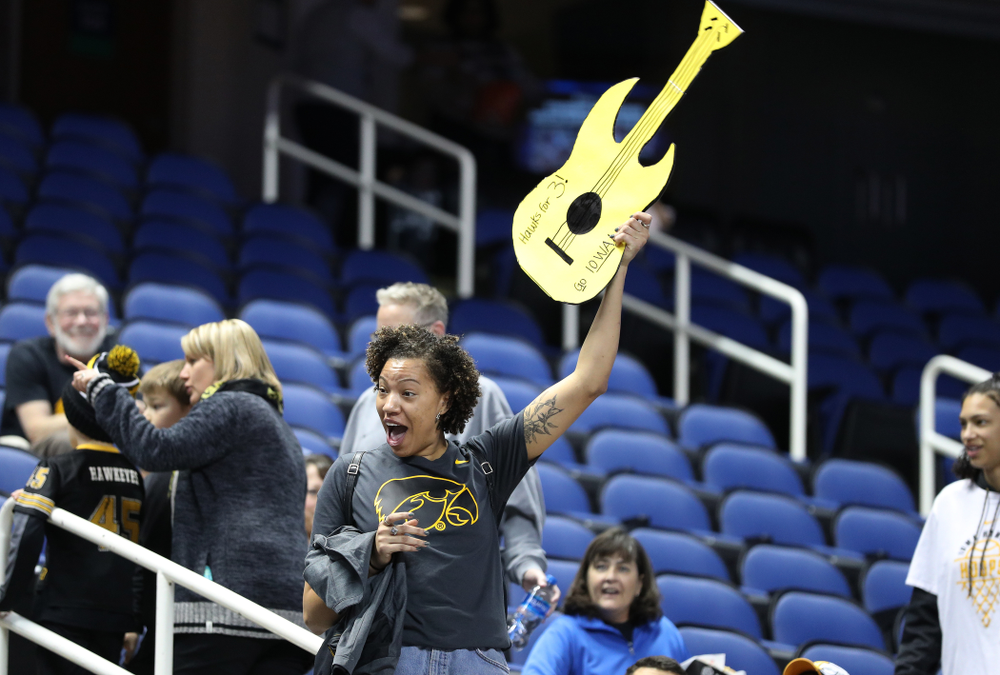 Former Hawkeye Chase Coley against the Baylor Lady Bears in the regional final of the 2019 NCAA Women's College Basketball Tournament Monday, April 1, 2019 at Greensboro Coliseum in Greensboro, NC.(Brian Ray/hawkeyesports.com)