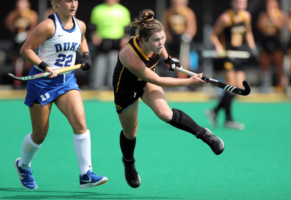 Iowa Hawkeyes Meghan Conroy (5) against the Duke Blue Devils Sunday, September 15, 2019 at Grant Field. (Brian Ray/hawkeyesports.com)