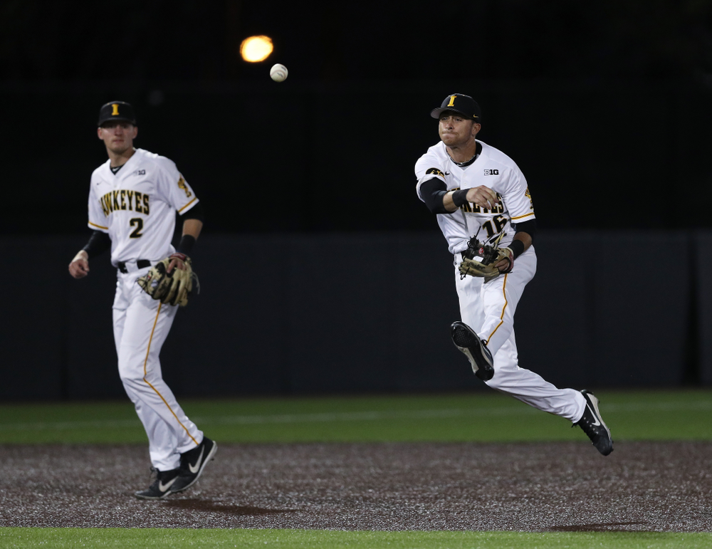 Iowa Hawkeyes Tanner Wetrich (16) against the Michigan State Spartans Friday, May 10, 2019 at Duane Banks Field. (Brian Ray/hawkeyesports.com)