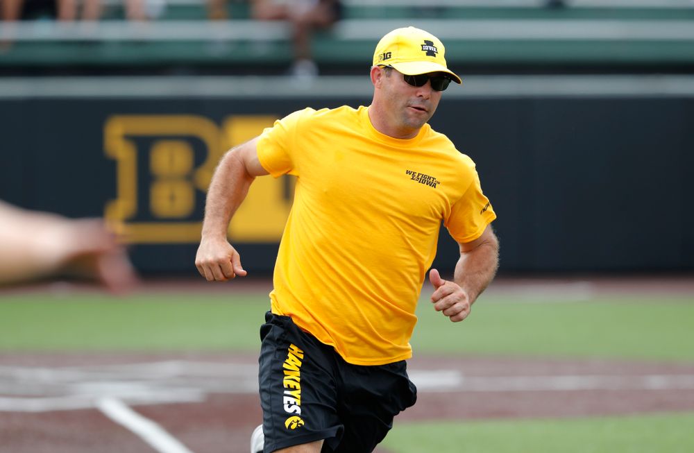 Women's Golf Assistant Coach Mike Roters during the Iowa Student Athlete Kickoff Kickball game Sunday, August 19, 2018 at Duane Banks Field. (Brian Ray/hawkeyesports.com)