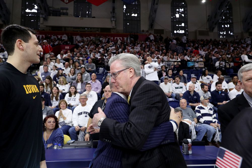 Iowa Hawkeyes head coach Fran McCaffery against Penn State Saturday, January 4, 2020 at the Palestra in Philadelphia. (Brian Ray/hawkeyesports.com)