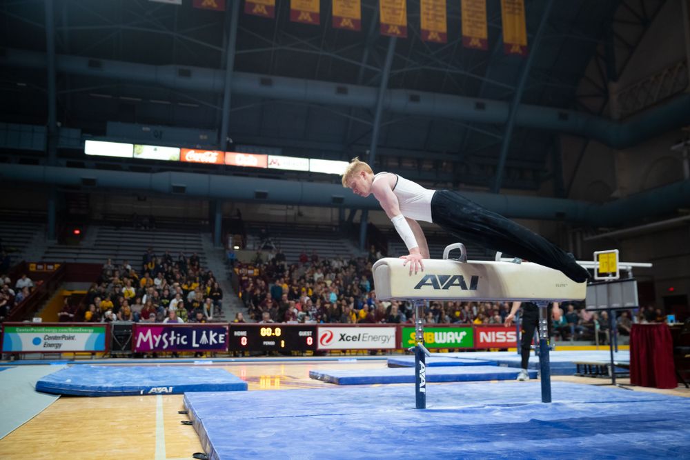 The Iowa Hawekeys against Minnesota and Penn State at the Maturi Pavilion Saturday, March 23, 2019 in Minneapolis, Minn. (C. Morgan Engel/Freelance)