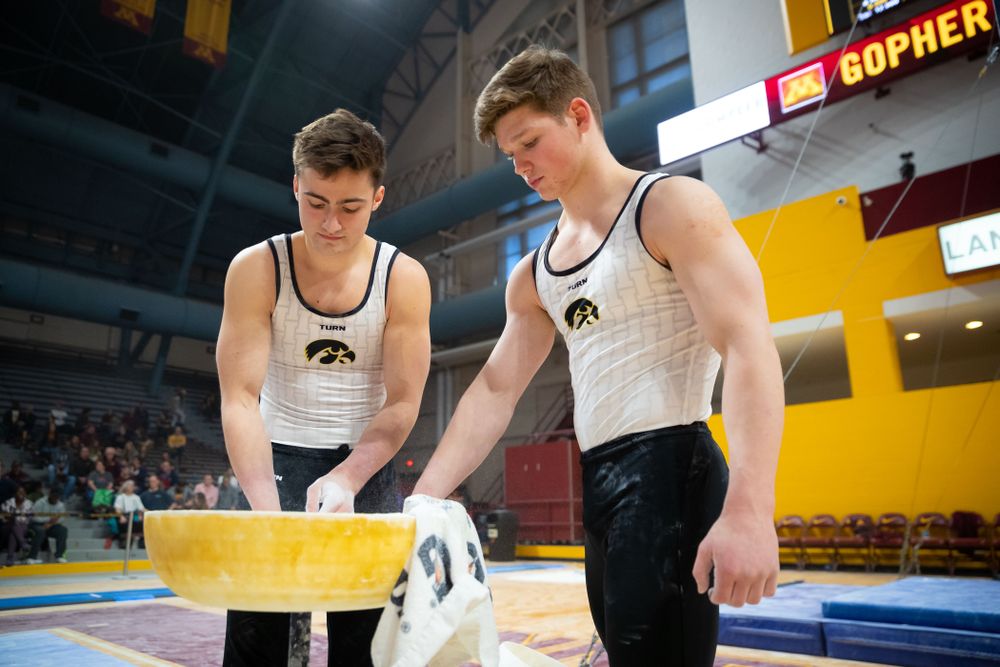The Iowa Hawekeys against Minnesota and Penn State at the Maturi Pavilion Saturday, March 23, 2019 in Minneapolis, Minn. (C. Morgan Engel/Freelance)