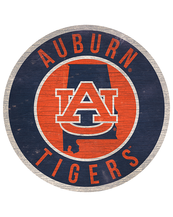 Auburn Tigers Alabama State Graphic Circular 12 Wood Sign The Auburn Fan Shop Official Online Store Of The Auburn University Athletic Department