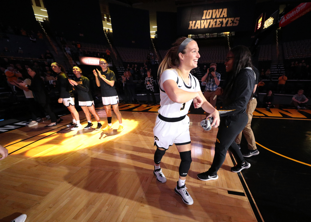 Iowa Hawkeyes guard Makenzie Meyer (3) against North Alabama Thursday, November 14, 2019 at Carver-Hawkeye Arena. (Brian Ray/hawkeyesports.com)