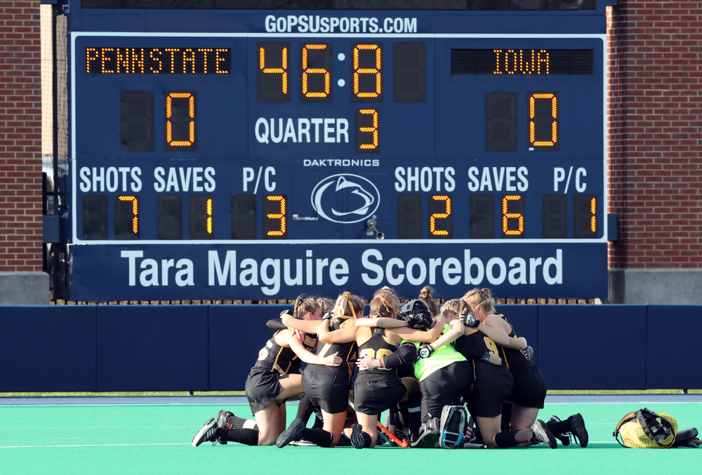 The Iowa Hawkeyes against Penn State in the 2019 Big Ten Field Hockey Tournament Championship Game Sunday, November 10, 2019 in State College. (Brian Ray/hawkeyesports.com)