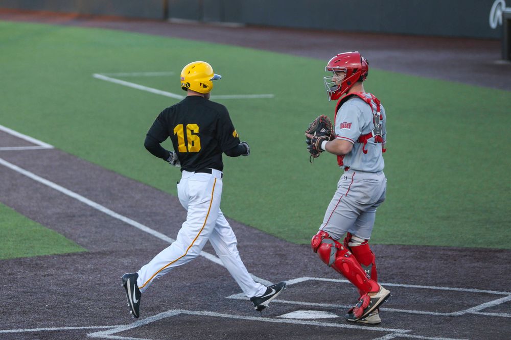 Iowa infielder Tanner Wetrich at the game vs. Bradley on Tuesday, March 26, 2019 at (place). (Lily Smith/hawkeyesports.com)