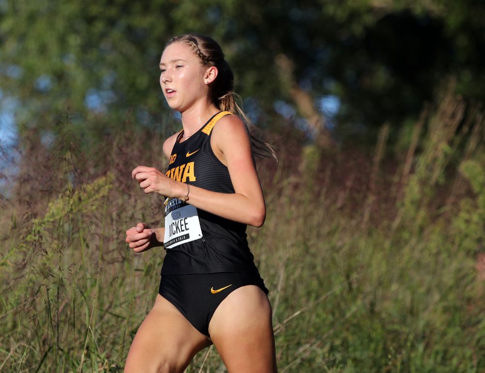 IowaÕs Jessica McKee runs in the 2019 Hawkeye Invitational Friday, September 6, 2019 at the Ashton Cross Country Course. (Brian Ray/hawkeyesports.com)