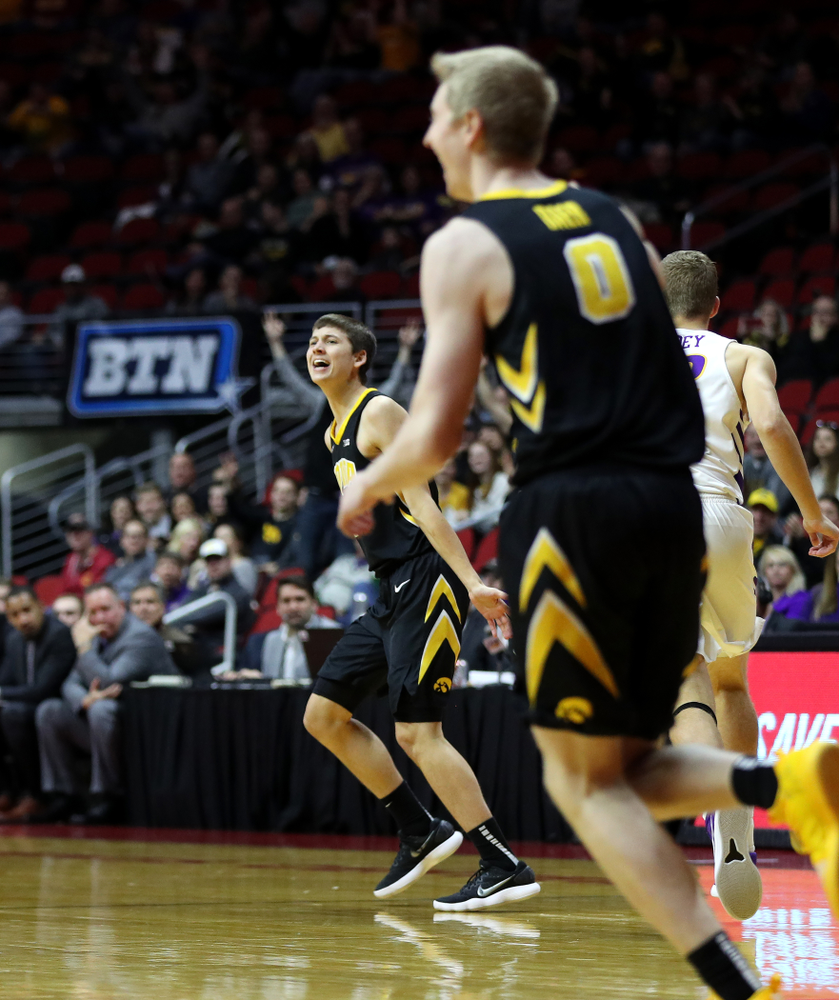 Iowa Hawkeyes guard Austin Ash (13) against the Northern Iowa Panthers in the Hy-Vee Classic Saturday, December 15, 2018 at Wells Fargo Arena in Des Moines. (Brian Ray/hawkeyesports.com)