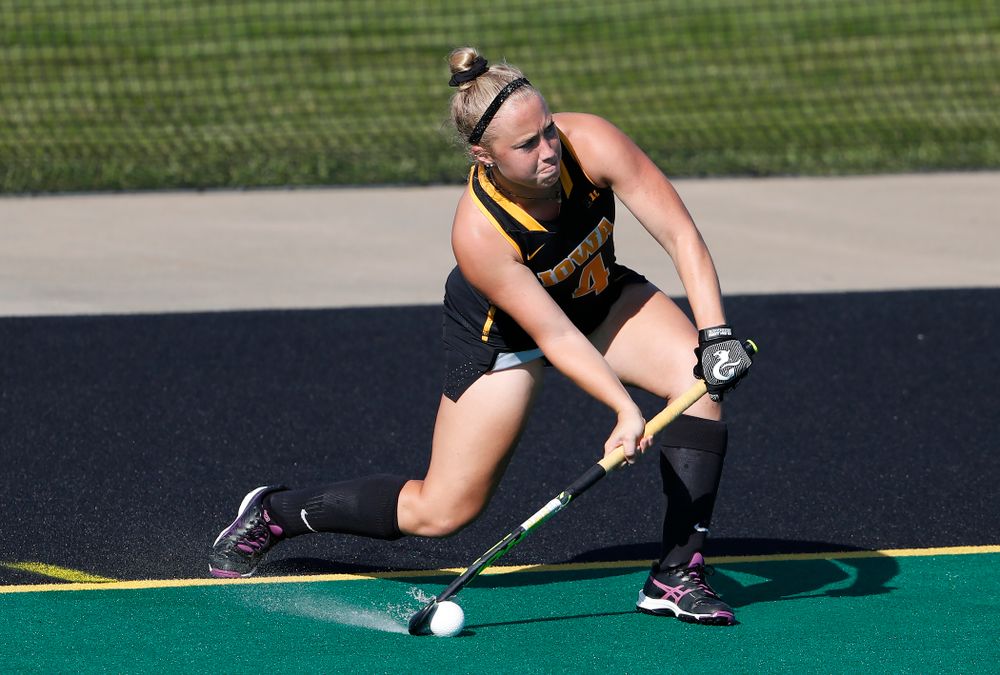 Iowa Hawkeyes Makenna Grewe (4) against the Penn Quakers Friday, September 14, 2018 at Grant Field. (Brian Ray/hawkeyesports.com)