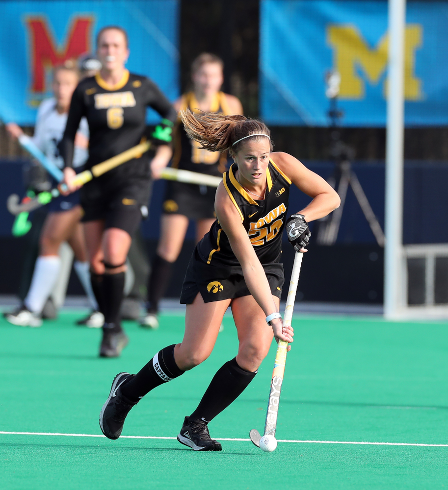Iowa Hawkeyes Sophie Sunderland (20) against Penn State in the 2019 Big Ten Field Hockey Tournament Championship Game Sunday, November 10, 2019 in State College. (Brian Ray/hawkeyesports.com)
