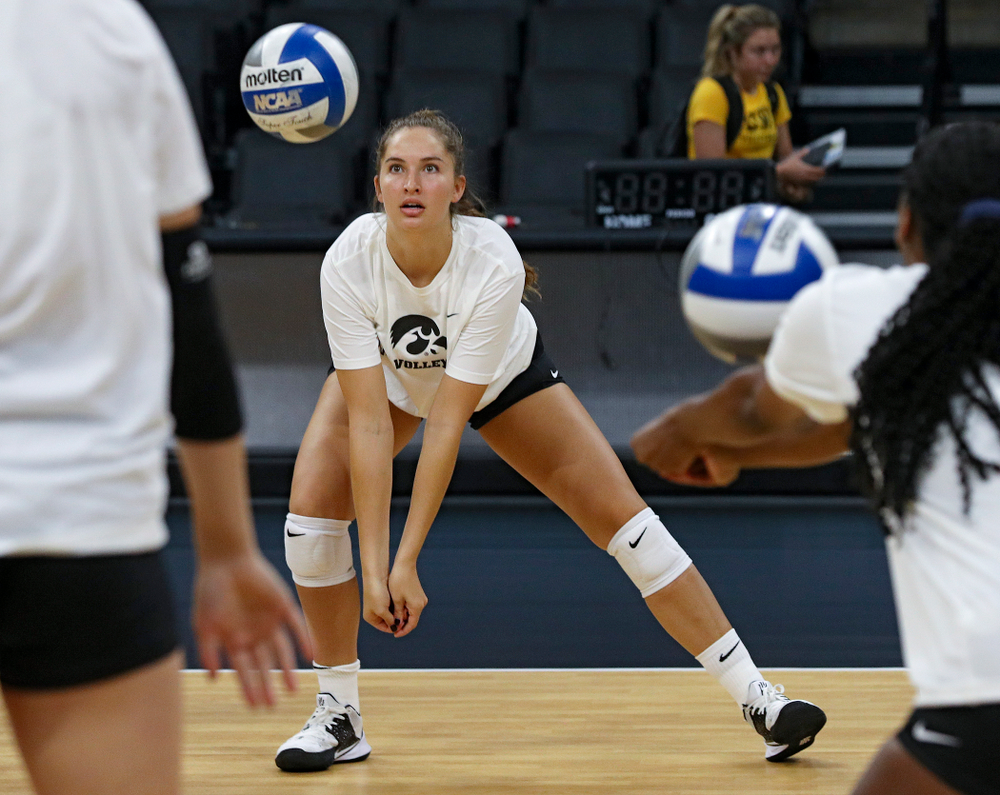 Iowa’s Blythe Rients (11) during Iowa Volleyball’s Media Day at Carver-Hawkeye Arena in Iowa City on Friday, Aug 23, 2019. (Stephen Mally/hawkeyesports.com)