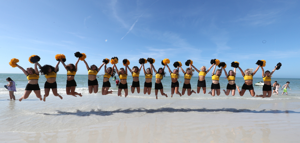 The Iowa Dance Team during the Outback Bowl Beach Day Sunday, December 30, 2018 at Clearwater Beach. (Brian Ray/hawkeyesports.com)