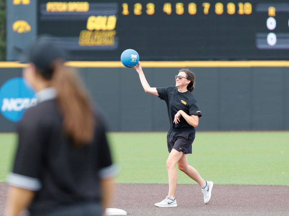 Women's Basketball Director of Operations Kathryn Reynolds during the Iowa Student Athlete Kickoff Kickball game Sunday, August 19, 2018 at Duane Banks Field. (Brian Ray/hawkeyesports.com)