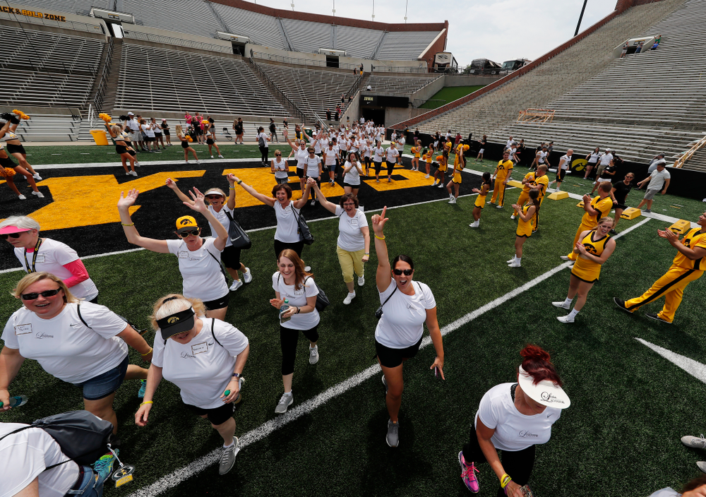 Board of Regents State of Iowa member Nancy Dunkel during the 2018 Iowa Ladies Football Academy Saturday, June 9, 2018 at Kinnick Stadium. (Brian Ray/hawkeyesports.com)