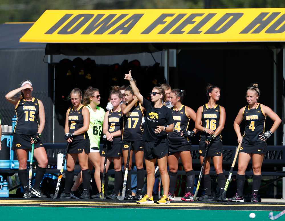 Iowa Hawkeyes assistant coach Roz Ellis against the Penn Quakers Friday, September 14, 2018 at Grant Field. (Brian Ray/hawkeyesports.com)