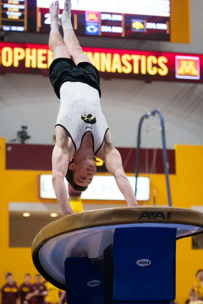 The Iowa Hawekeys against Minnesota and Penn State at the Maturi Pavilion Saturday, March 23, 2019 in Minneapolis, Minn. (C. Morgan Engel/Freelance)